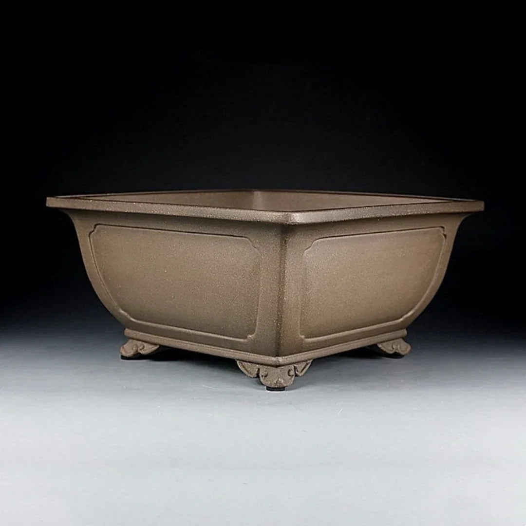 9.4 inch (24cm) Large 4.3" (11cm) Deep Square Bonsai Pot