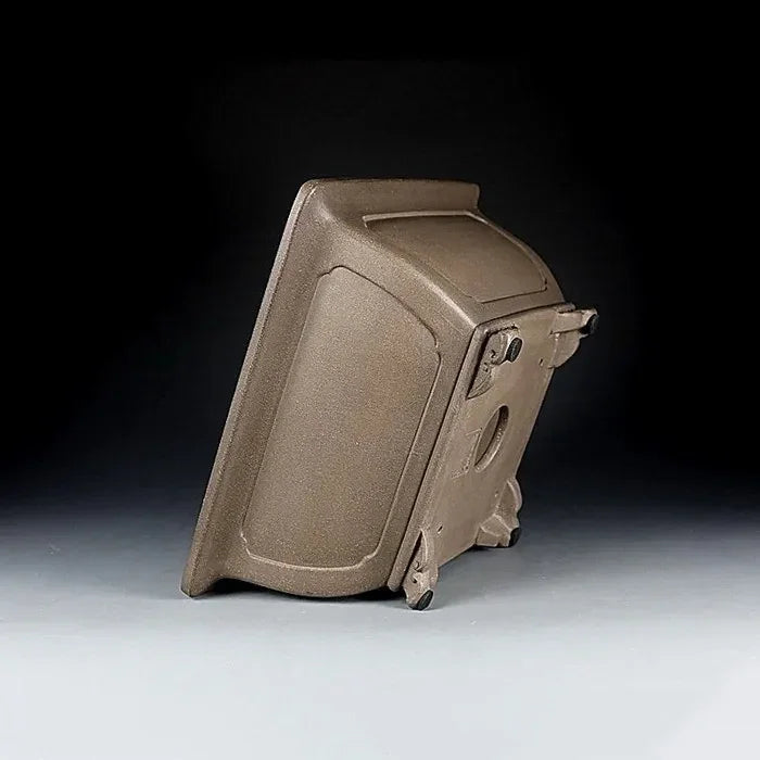 9.4 inch (24cm) Large 4.3" (11cm) Deep Square Bonsai Pot Corner View