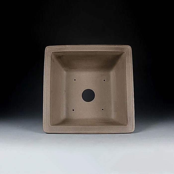 9.4 inch (24cm) Large 4.3" (11cm) Deep Square Bonsai Pot Inner View