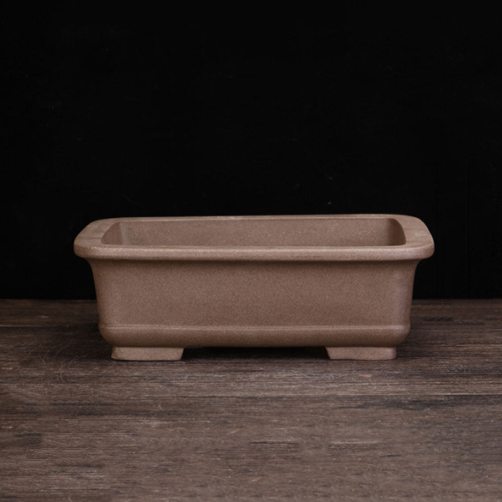 9.6" (24.5cm) Rectangular Classic Yixing Clay Unglazed Bonsai Pot