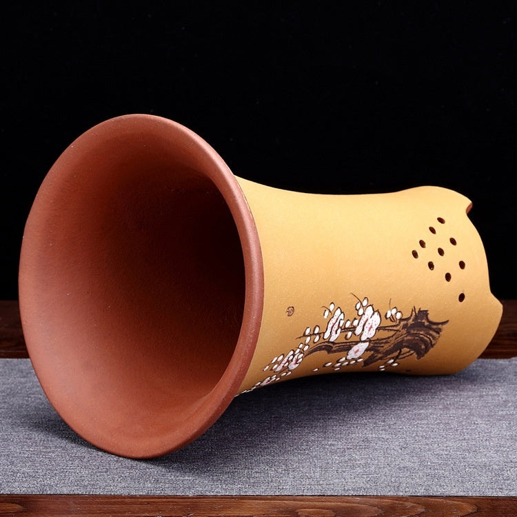 9.6 inch (24.5cm) Deep Round Artistic Premium Cascade Bonsai Pots Inner View