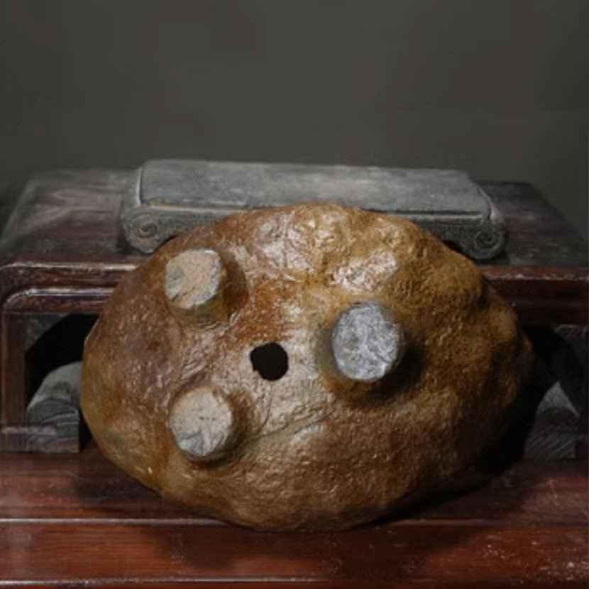 9.8" (25cm) Handcrafted Abstract Crescent Bonsai Pot