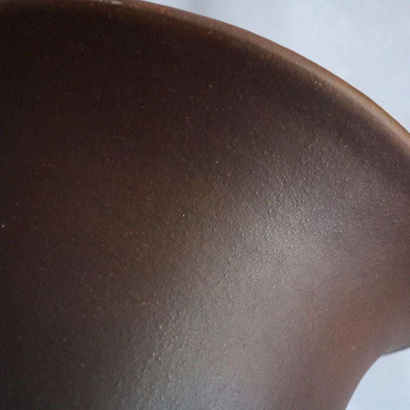 9.8 inch (25cm) Large 5.1 inch (13cm) Deep Round Premium Semi Cascade Bonsai Pot Close Shot