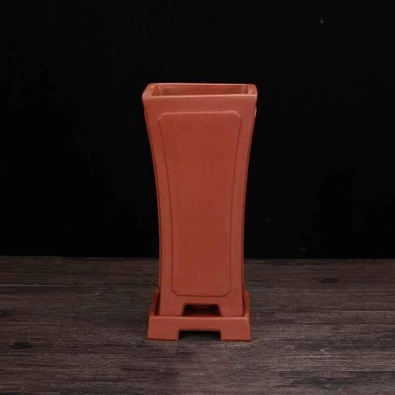 9" (23cm) Deep Handmade Premium Unglazed Cascade Pots w Stand