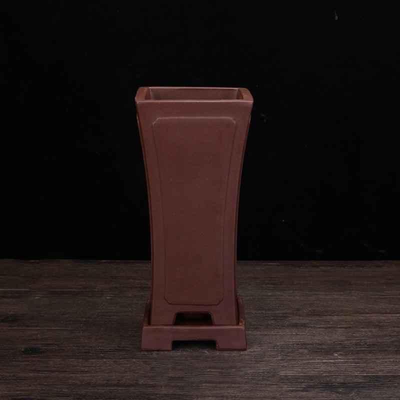 9" (23cm) Deep Handmade Premium Unglazed Cascade Pots w Stand