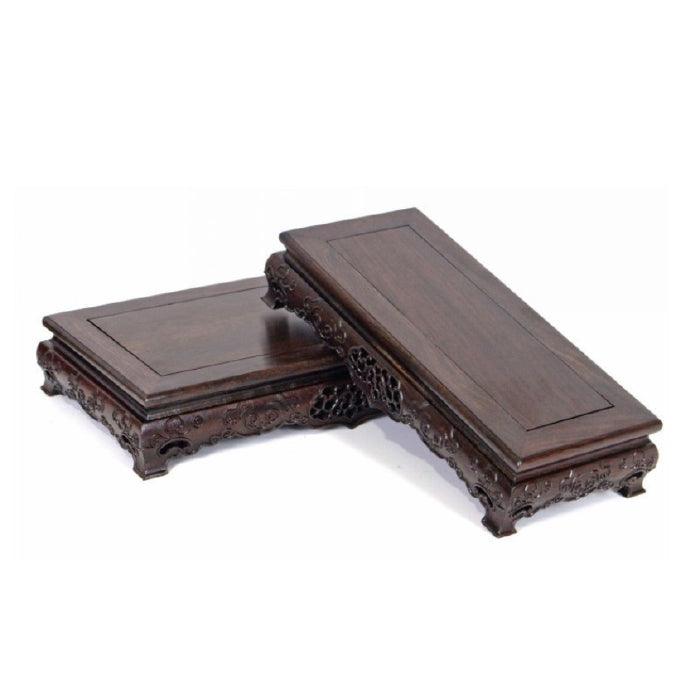 Multi-Sized Antique Style Dark Brown Long Bonsai Stands - Ideal for Multi-Bonsai Arrangements - Potscape