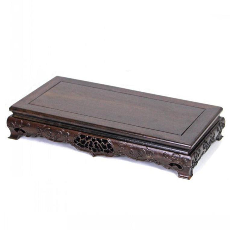 Multi-Sized Antique Style Dark Brown Long Bonsai Stands - Ideal for Multi-Bonsai Arrangements - Potscape