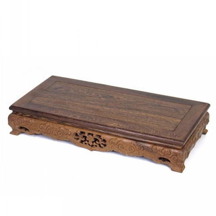 Multi-Sized Antique Style Wooden Brown Long Bonsai Stands - Ideal for Multi-Bonsai Arrangements - Potscape