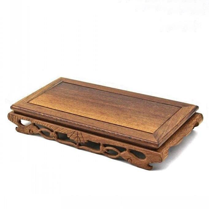 Multi-Sized Classic Wooden Carved Long Bonsai Stands - Ideal for Multi-Bonsai Arrangements - Potscape