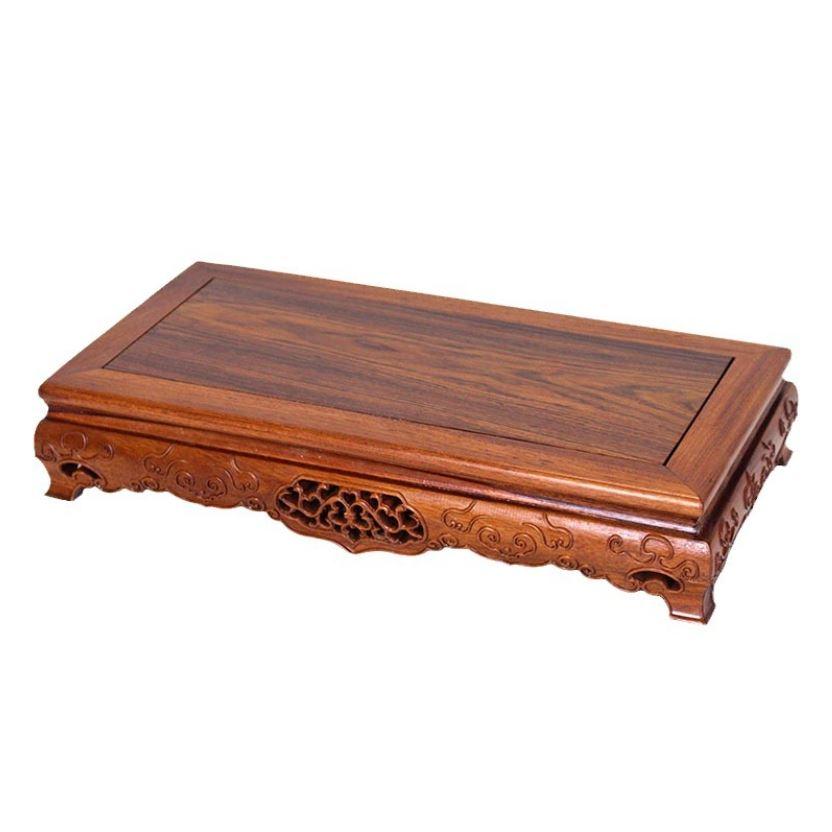 Multi-Sized Reddish Brown Long Wooden Bonsai Stands - Ideal for Multi-Bonsai Arrangements - Potscape