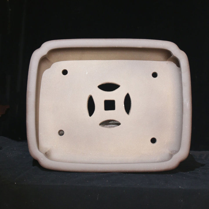 20.8" (53cm) Extra Large Premium Rectangular Bonsai Pot w Ornamental Feet Inner View