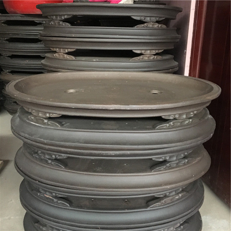 27.5 inch (70cm) Extra Large Oval Cloud Feet Shallow Bonsai Forest Pot